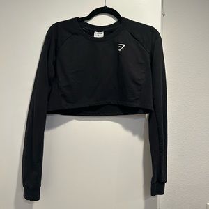 Gymshark black long sleeve crop
